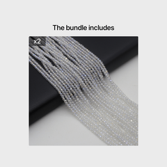 15'' Transparent Spinel Plated Coloured Faceted Bead Strings