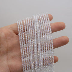 15'' Transparent Spinel Plated Coloured Faceted Bead Strings