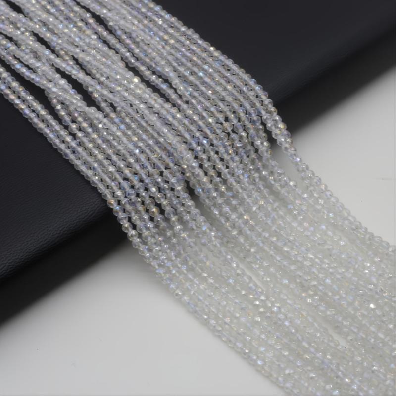 15'' Transparent Spinel Plated Coloured Faceted Bead Strings