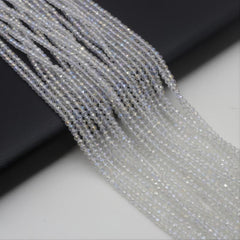15'' Transparent Spinel Plated Coloured Faceted Bead Strings