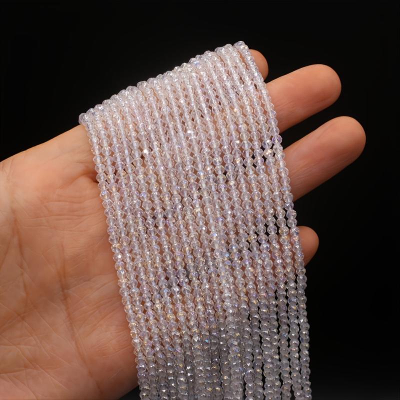 15'' Transparent Spinel Plated Coloured Faceted Bead Strings
