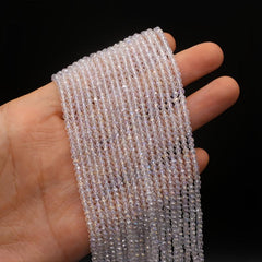 15'' Transparent Spinel Plated Coloured Faceted Bead Strings
