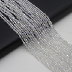 15'' Transparent Spinel Plated Coloured Faceted Bead Strings