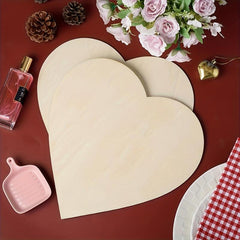 8pcs Large Wooden Heart Blank Pendant 30 48 Cm DIY Decoration Wooden Pieces
