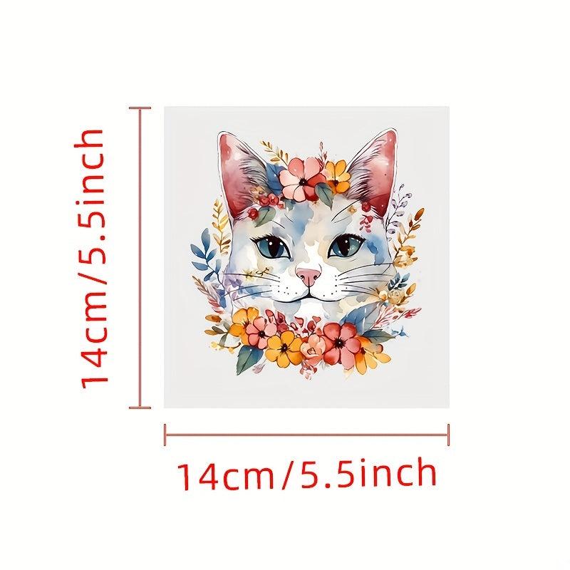 Cartoon Cats Iron On Heat Transfer Patches for T Shirts & Bags