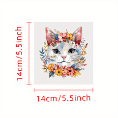 Cartoon Cats Iron On Heat Transfer Patches for T Shirts & Bags