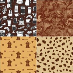 Large Vintage Coffee Journal Paper, Ideal for DIY Crafts, Gift