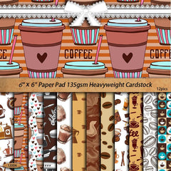 Large Vintage Coffee Journal Paper, Ideal for DIY Crafts, Gift