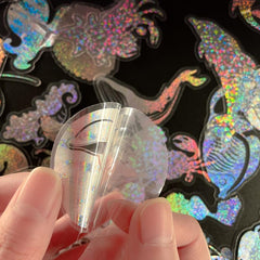 100pcs Transparent Underwater World Stickers Colorful DIY Stickers