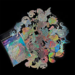 100pcs Transparent Underwater World Stickers Colorful DIY Stickers