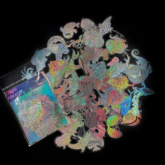 100pcs Transparent Underwater World Stickers Colorful DIY Stickers