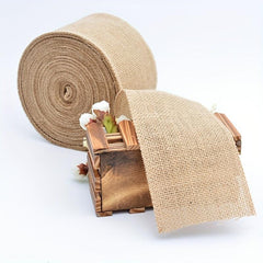 5 Wide Burlap Fabric Ribbon 11 Yards Natural Jute Ribbon Roll for Crafts