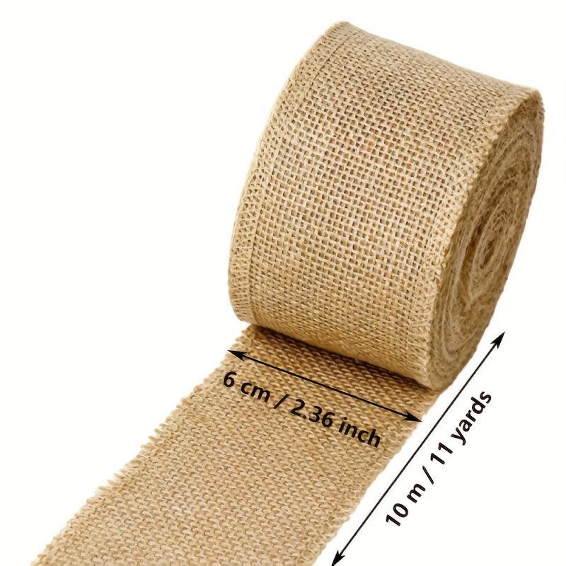 5 Wide Burlap Fabric Ribbon 11 Yards Natural Jute Ribbon Roll for Crafts