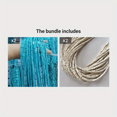 30pcs 4 14MM Turquoise Cuboid Beads DIY Jewelry Making Necklace Bracelet Earring