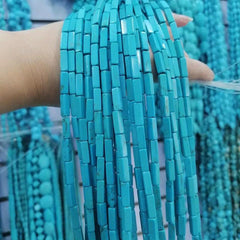 30pcs 4 14MM Turquoise Cuboid Beads DIY Jewelry Making Necklace Bracelet Earring