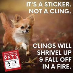 Pet Rescue Window Sticker Emergency Fire Safety Decal Save Our Pets