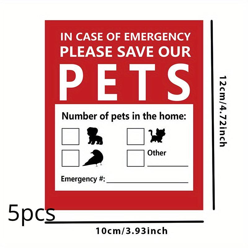 Pet Rescue Window Sticker Emergency Fire Safety Decal Save Our Pets