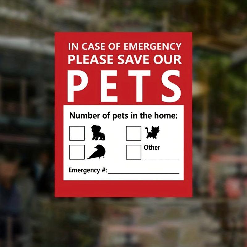 Pet Rescue Window Sticker Emergency Fire Safety Decal Save Our Pets