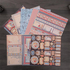 10 Sheets Sea Material Paper Sticker Kids DIY Computer Journal Arts Crafts