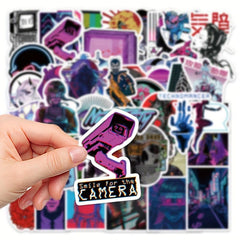 50pcs Cyberpunk Stickers Laptop Phone Waterproof Decoration