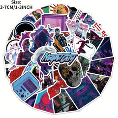 50pcs Cyberpunk Stickers Laptop Phone Waterproof Decoration