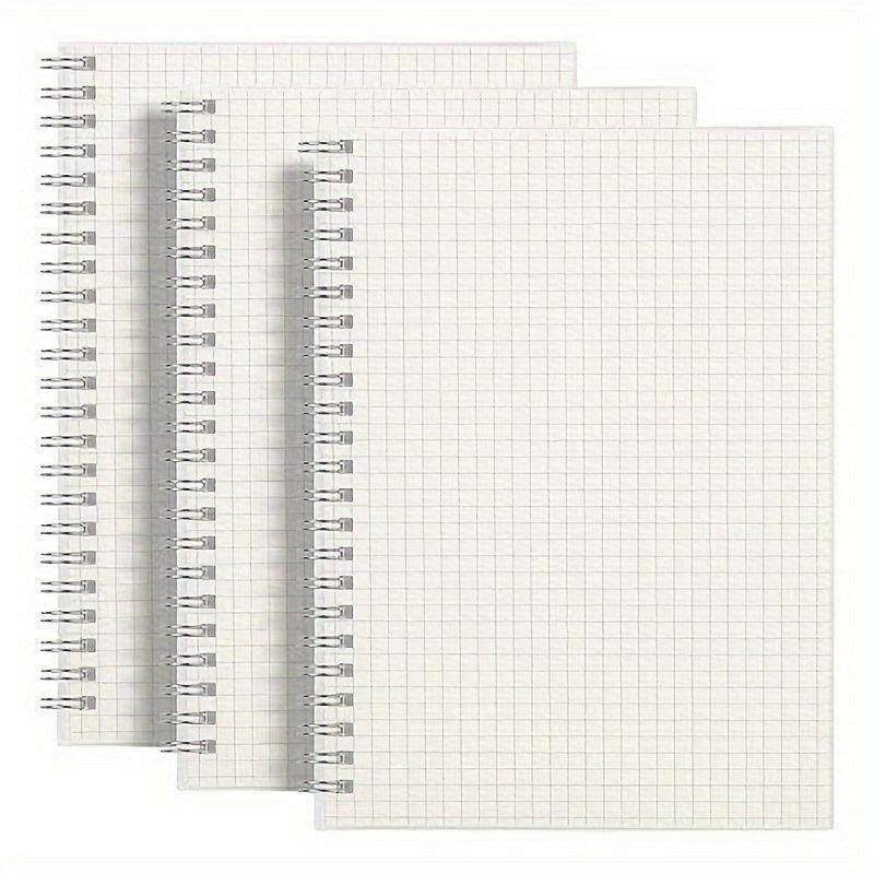 3pcs A5 Spiral Notebook Set Graph Pages 210 Sheets 14.73cm x 20.57cm