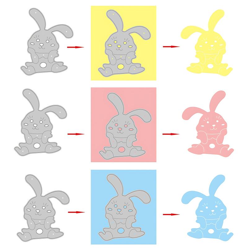 1pc Rabbit Metal Carbon Steel Mold DIY Handcraft Paper Art Etching Cutting Die