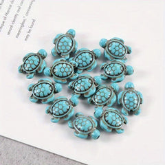 88pcs Synthetic Turquoise Turtle Beads 4 Strands Ocean Animal Spacer Beads