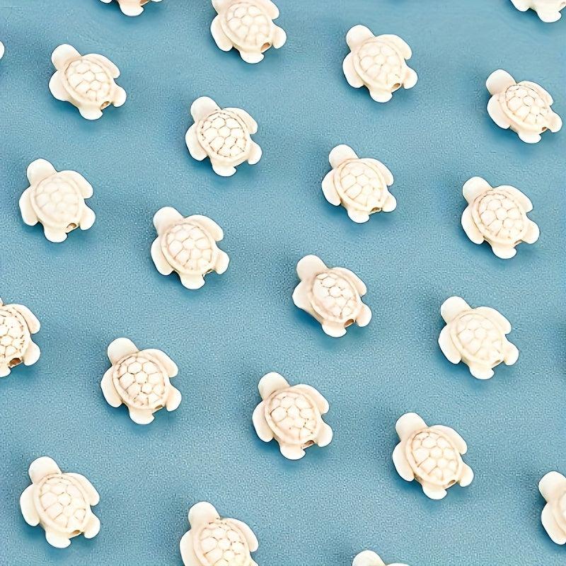 88pcs Synthetic Turquoise Turtle Beads 4 Strands Ocean Animal Spacer Beads
