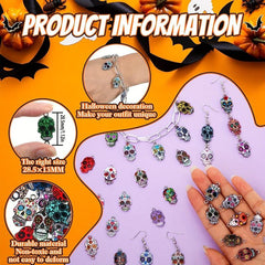 Enamel Skull Charms Halloween Jewelry DIY Making