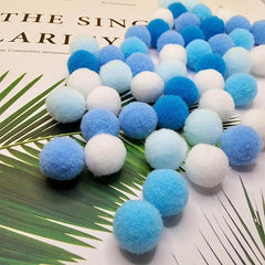 120pcs Colorful Fur Balls 15mm Soft Shaggy Craft Handcraft Materials