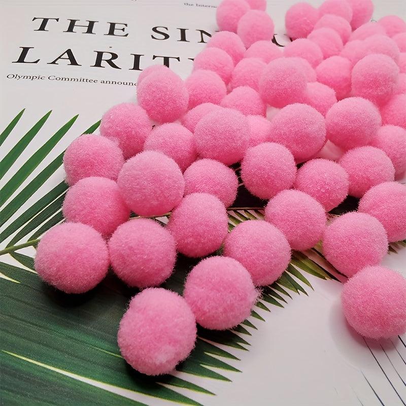 120pcs Colorful Fur Balls 15mm Soft Shaggy Craft Handcraft Materials