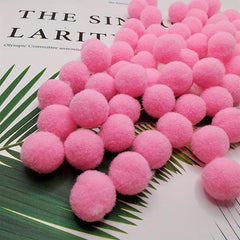 120pcs Colorful Fur Balls 15mm Soft Shaggy Craft Handcraft Materials