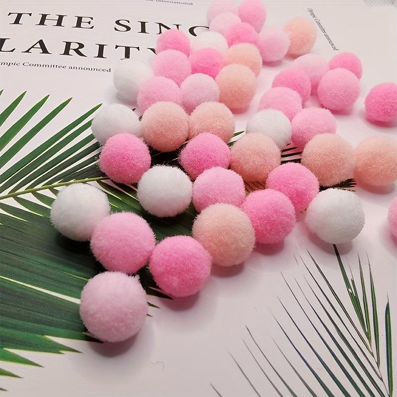 120pcs Colorful Fur Balls 15mm Soft Shaggy Craft Handcraft Materials