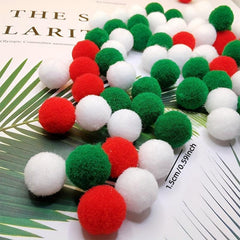 120pcs Colorful Fur Balls 15mm Soft Shaggy Craft Handcraft Materials