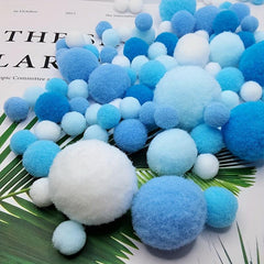 120pcs Colorful Fur Balls 15mm Soft Shaggy Craft Handcraft Materials
