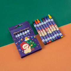 8pcs Christmas Crayon Set Art Pastel Small Gift