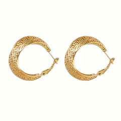 13 Pairs Golden Circle Colorful Ring Earrings