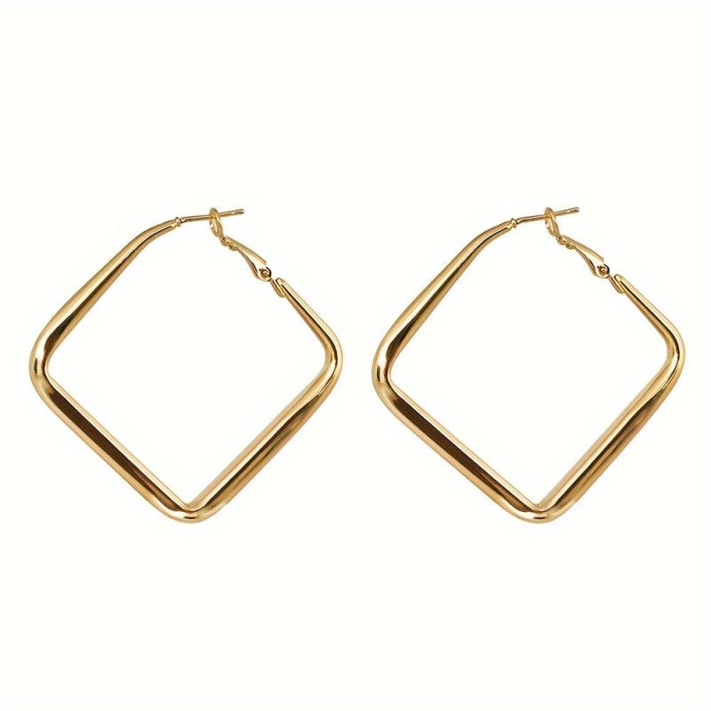 13 Pairs Golden Circle Colorful Ring Earrings