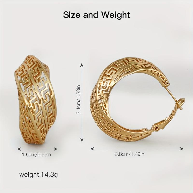 13 Pairs Golden Circle Colorful Ring Earrings