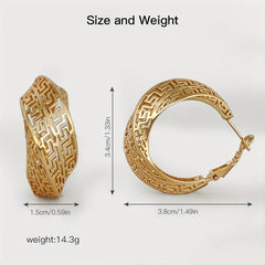 13 Pairs Golden Circle Colorful Ring Earrings