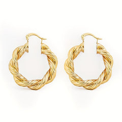 13 Pairs Golden Circle Colorful Ring Earrings