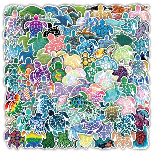 Sea Turtle Stickers - Waterproof Vinyl Stickers for Water Bottle Scrapbook