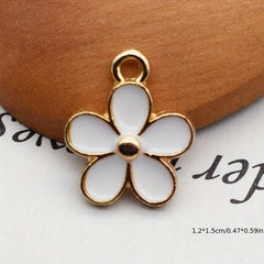 Daisy Pendant Hair Accessories DIY Alloy Bracelet Necklace Earrings