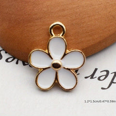 Daisy Pendant Hair Accessories DIY Alloy Bracelet Necklace Earrings