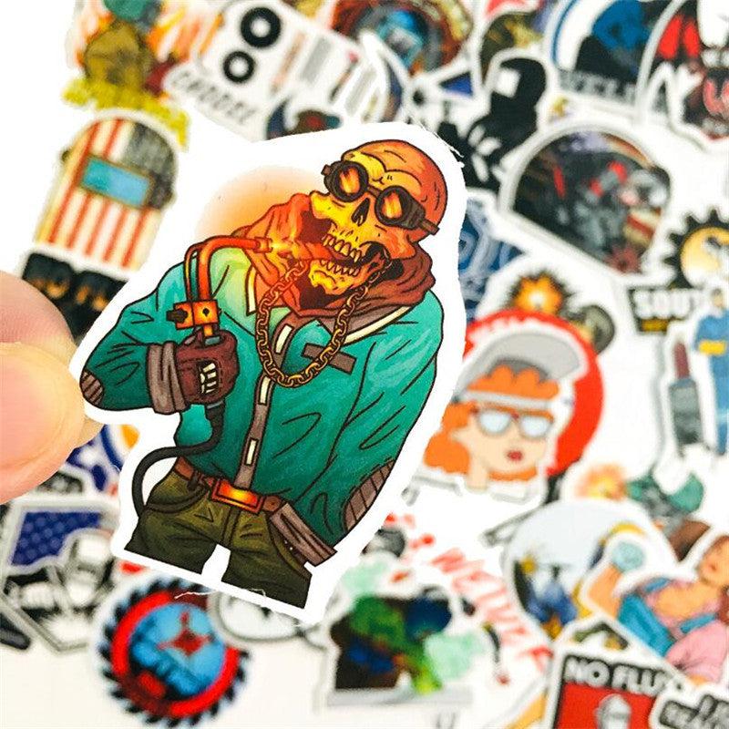 50PCS Toolbox Helmet Welding Stickers for Construction Guitar Notebook
