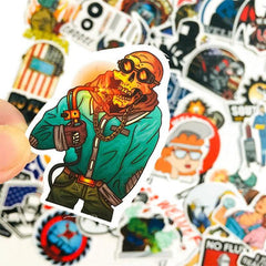 50PCS Toolbox Helmet Welding Stickers for Construction Guitar Notebook