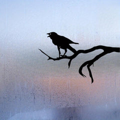 Black Crow Vinyl Sticker for Car Window Bumper