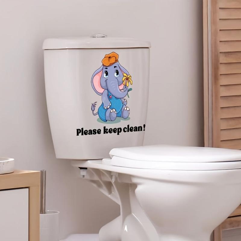 English Slogan Bathroom Door Toilet Wall Sticker Decoration