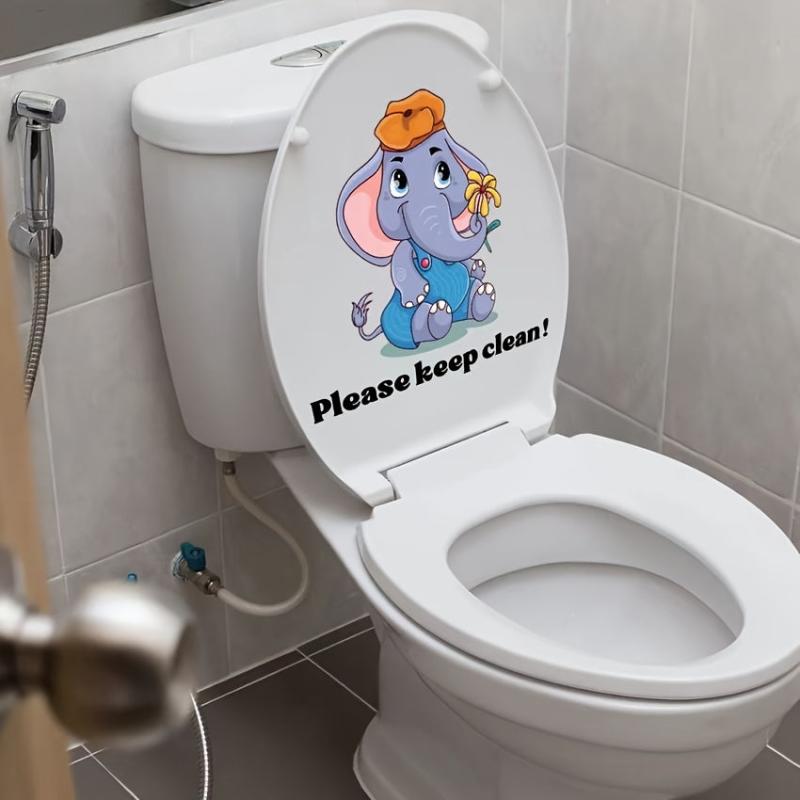 English Slogan Bathroom Door Toilet Wall Sticker Decoration
